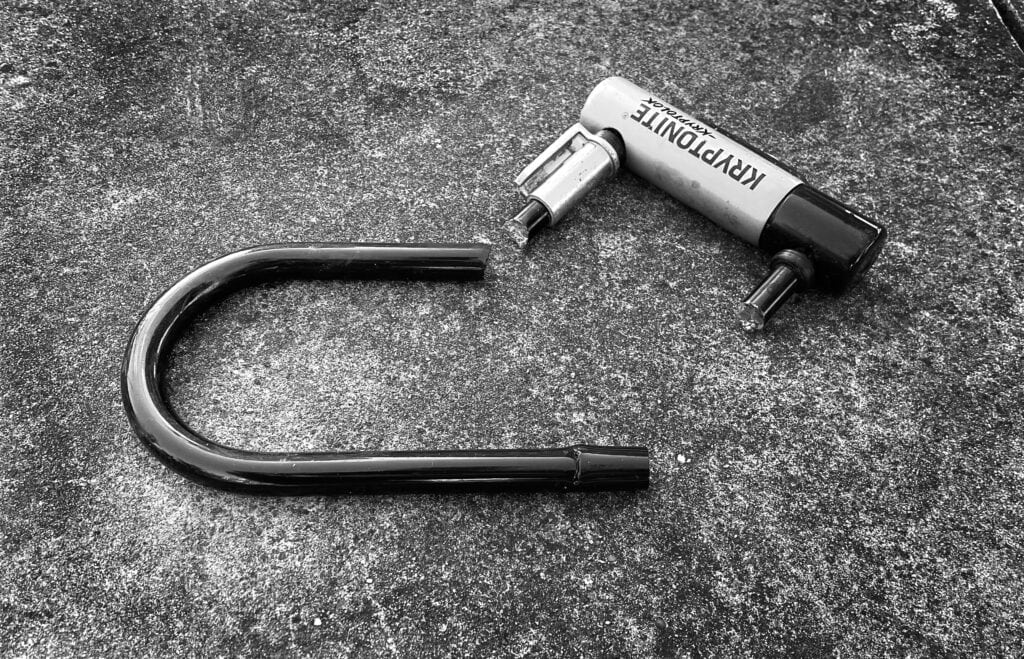 Broken bike lock