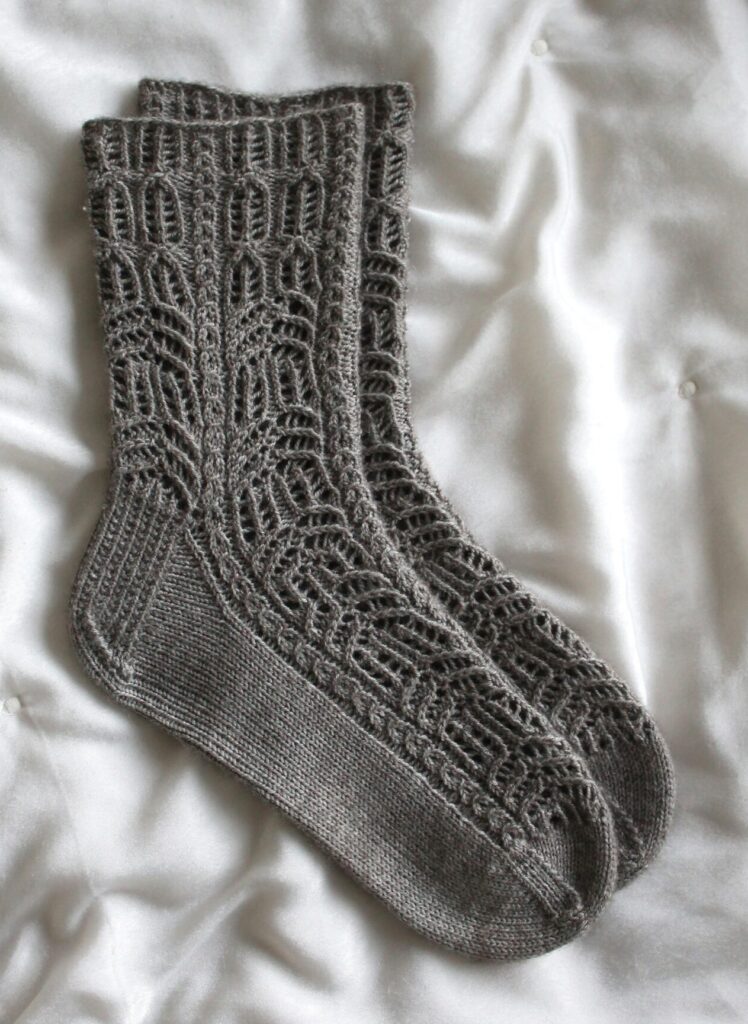 A pair of knit socks